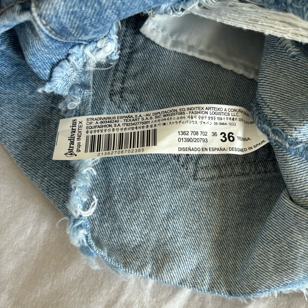 Stradivarius Mom Fit Denim Shorts - size 4 - Picture 5 of 9